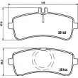 Jeu de 4 plaquettes de frein arrière BREMBO P 50 130 - Visuel 2