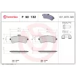 Jeu de 4 plaquettes de frein arrière BREMBO P 50 132 - Visuel 2