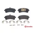 Jeu de 4 plaquettes de frein arrière BREMBO P 50 132 - Visuel 1