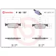 Jeu de 4 plaquettes de frein avant BREMBO P 50 137 - Visuel 2