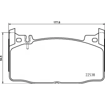 Jeu de 4 plaquettes de frein avant BREMBO P 50 143