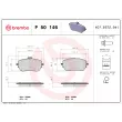 Jeu de 4 plaquettes de frein avant BREMBO P 50 146 - Visuel 2