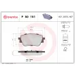 Jeu de 4 plaquettes de frein arrière BREMBO P 50 151 - Visuel 2