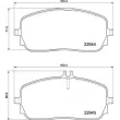 Jeu de 4 plaquettes de frein avant BREMBO P 50 152 - Visuel 2