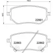 Jeu de 4 plaquettes de frein arrière BREMBO P 50 153 - Visuel 2
