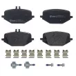 Jeu de 4 plaquettes de frein arrière BREMBO P 50 161 - Visuel 1