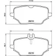 Jeu de 4 plaquettes de frein arrière BREMBO P 50 162 - Visuel 2