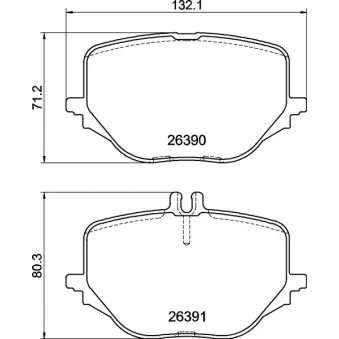 Jeu de 4 plaquettes de frein arrière BREMBO P 50 170