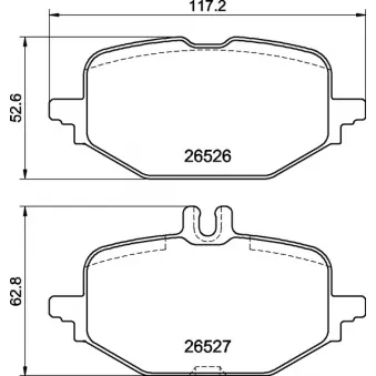 Jeu de 4 plaquettes de frein arrière BREMBO P 50 172