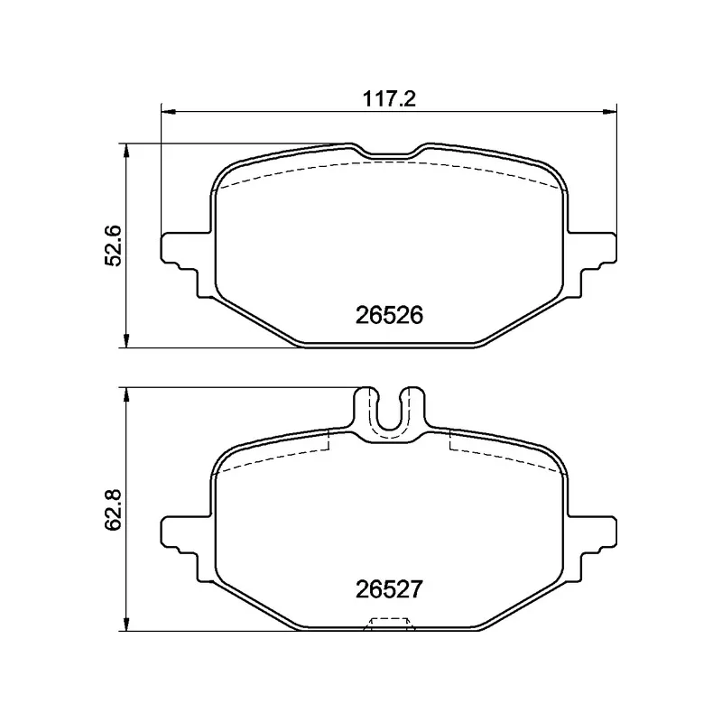 Jeu de 4 plaquettes de frein arrière BREMBO P 50 172