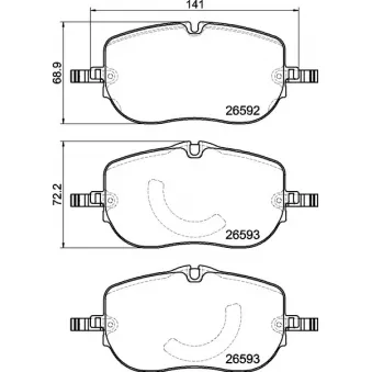 Jeu de 4 plaquettes de frein avant BREMBO P 50 173