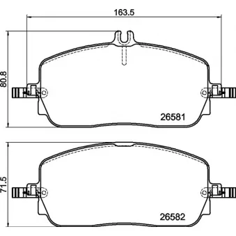 Jeu de 4 plaquettes de frein avant BREMBO