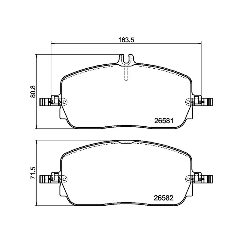 Jeu de 4 plaquettes de frein avant BREMBO P 50 174