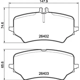 Jeu de 4 plaquettes de frein arrière BREMBO P 50 176