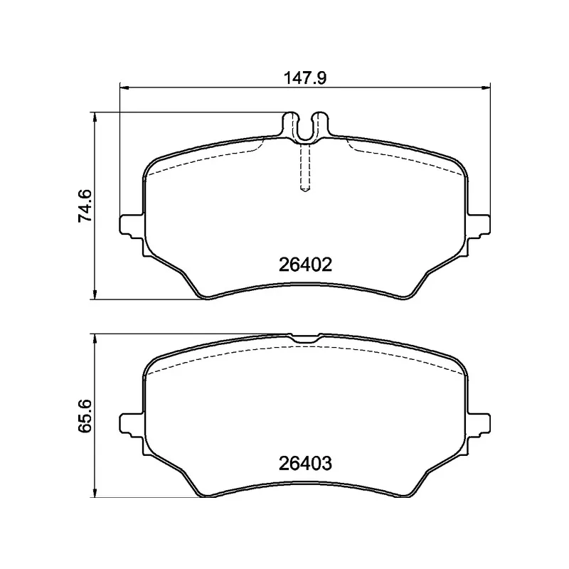 Jeu de 4 plaquettes de frein arrière BREMBO P 50 176