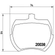 Jeu de 4 plaquettes de frein avant BREMBO P 52 002 - Visuel 2