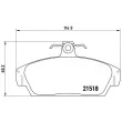 Jeu de 4 plaquettes de frein avant BREMBO P 52 015 - Visuel 2