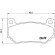 Jeu de 4 plaquettes de frein avant BREMBO P 52 018 - Visuel 2