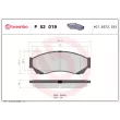 Jeu de 4 plaquettes de frein avant BREMBO P 52 019 - Visuel 2