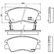 Jeu de 4 plaquettes de frein avant BREMBO P 54 008 - Visuel 2