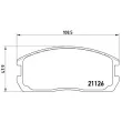 Jeu de 4 plaquettes de frein avant BREMBO P 54 009 - Visuel 2