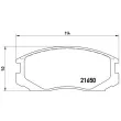 Jeu de 4 plaquettes de frein avant BREMBO P 54 015 - Visuel 2