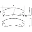 Jeu de 4 plaquettes de frein avant BREMBO P 54 017 - Visuel 2