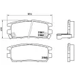 Jeu de 4 plaquettes de frein arrière BREMBO P 54 018 - Visuel 2