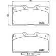 Jeu de 4 plaquettes de frein avant BREMBO P 54 019 - Visuel 2