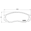 Jeu de 4 plaquettes de frein avant BREMBO P 54 020 - Visuel 2