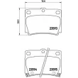 Jeu de 4 plaquettes de frein arrière BREMBO P 54 026 - Visuel 2