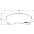 Jeu de 4 plaquettes de frein avant BREMBO P 54 030X - Visuel 2