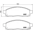 Jeu de 4 plaquettes de frein avant BREMBO P 54 038 - Visuel 2