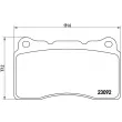 Jeu de 4 plaquettes de frein avant BREMBO P 54 040 - Visuel 2