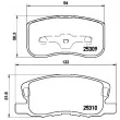 Jeu de 4 plaquettes de frein avant BREMBO P 54 046 - Visuel 2
