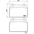 Jeu de 4 plaquettes de frein arrière BREMBO P 54 052 - Visuel 2