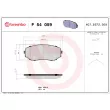 Jeu de 4 plaquettes de frein avant BREMBO P 54 059 - Visuel 2