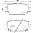Jeu de 4 plaquettes de frein arrière BREMBO P 54 062 - Visuel 2