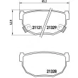 Jeu de 4 plaquettes de frein arrière BREMBO P 56 010 - Visuel 2