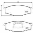 Jeu de 4 plaquettes de frein avant BREMBO P 56 012 - Visuel 2