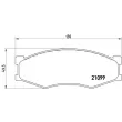 Jeu de 4 plaquettes de frein avant BREMBO P 56 014 - Visuel 2