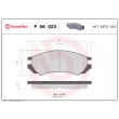 Jeu de 4 plaquettes de frein avant BREMBO P 56 023 - Visuel 2