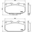 Jeu de 4 plaquettes de frein avant BREMBO P 56 025 - Visuel 2