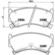 Jeu de 4 plaquettes de frein avant BREMBO P 56 026 - Visuel 2