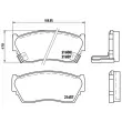 Jeu de 4 plaquettes de frein avant BREMBO P 56 027 - Visuel 2