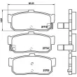 Jeu de 4 plaquettes de frein arrière BREMBO P 56 029 - Visuel 2