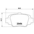 Jeu de 4 plaquettes de frein arrière BREMBO P 56 032 - Visuel 2