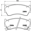 Jeu de 4 plaquettes de frein avant BREMBO P 56 033 - Visuel 2