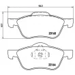 Jeu de 4 plaquettes de frein avant BREMBO P 56 037 - Visuel 2