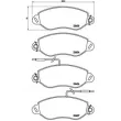 Jeu de 4 plaquettes de frein avant BREMBO P 56 042 - Visuel 2